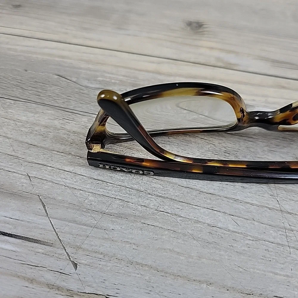 Coach HC6103 5443 Cat Eye Black Tort Gltr‎ Varsity Stripe Womens Eyeglasses 52mm